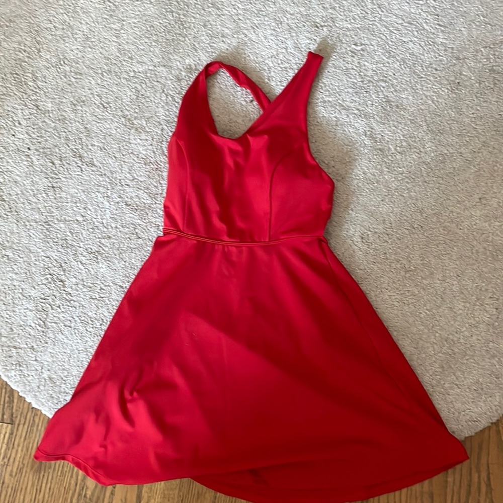 Halara red dress size S brand new never been worn no issues. Open back.